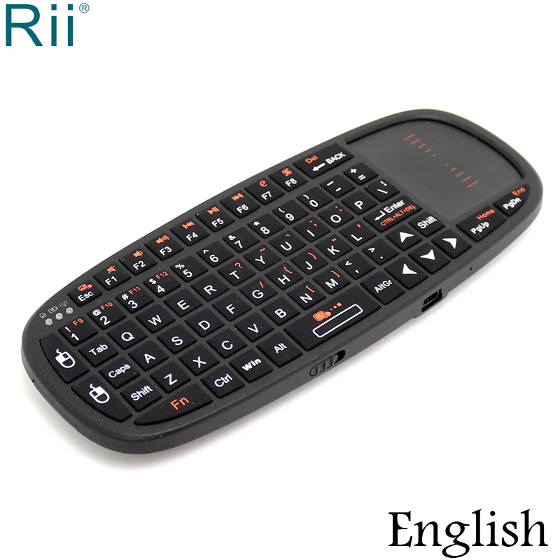 Rii i10 2,4 ГГц Мини Беспроводная клавиатура Air mouse с тачпадом для Andorid tv Box/Mini PC/ноутбук/Проекторы