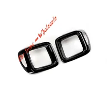 Black Explorer Plastic Tail Rear Light Lamp Cover Trim 2PCS for Jeep Renegade 2015 2016