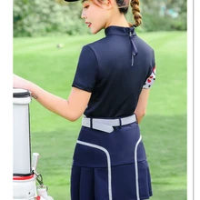 Горячая Распродажа! Pgm женская короткая юбка для гольфа эластичный тонкий костюм для гольфа летняя дышащая плиссированная юбка