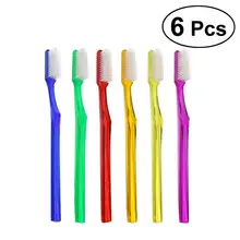 6 шт. Премиум Легкая ручная Жесткая Щетина зубная щетка для взрослых жесткая зубная щетка для дома и путешествий