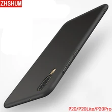 الصلب البلاستيك حافظة لهاتف huawei P20 لايت برو جراب هاتف بسيط ماتي الجلد كامل الغطاء الخلفي لهواوي P20 P 20 برو لايت الحالات Fundas(China)