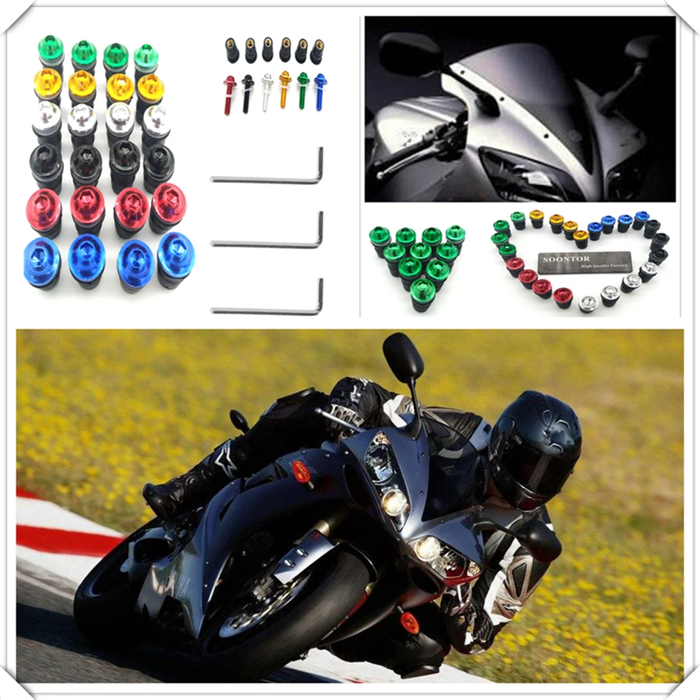 

10PCS blue Motorcycle Screw Kit BOLTS Windscreen Windshield Bolt Screws for YAMAHA DT230LANZA HONDA CB190R VT1100 GROM