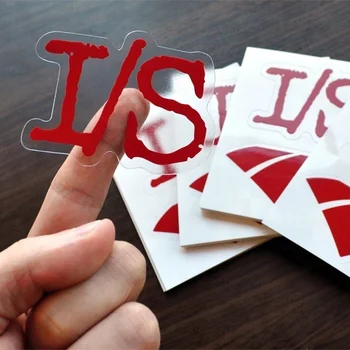 

Custom Order Printing Roll Adhesive Logo Gold Foil Hot Stamping Clear Stickers labels ---PX8028