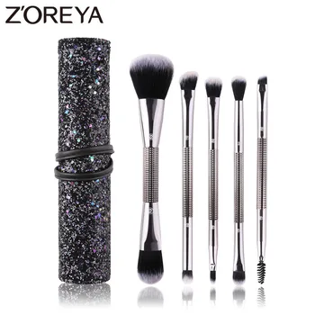 

Zoreya Brand Double Head Makeup Brushes Eye Shadow Lip Make Up Tools Cruelty Free Blending Powder Foundation Cosmetic Brush