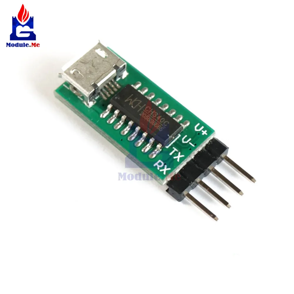 

CH340C Micro USB to TTL Serial Port ISP Download Module 5V/3.3V 500mA Replace CH340G CH340T For STM32 51 With Lines In Stock