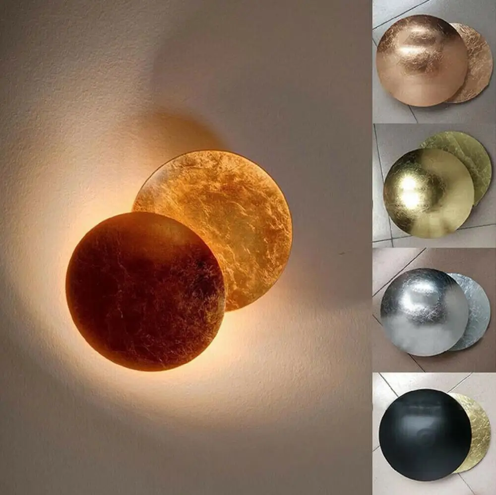 

HAIXIANG Eclipse Model Lighting LED Iron Gilding Living Room Wall Lamp Modern Luxury Wall Sconce Lighting for Bedroom