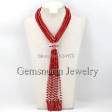 Gorgeous New Party Crystal Necklace Nigerian Wedding African Beads Jewelry 2015 Fashion Free Shipping GS936