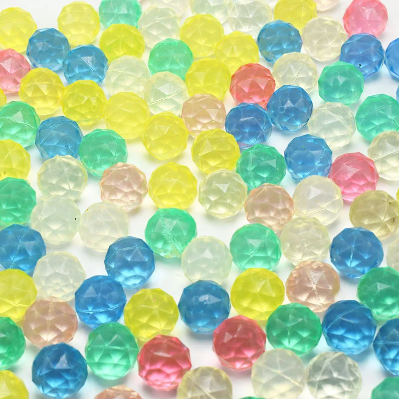

20pcs/lot 30mm Bouncy Ball Mix Colors Gashapon Machine Toy Ball for Kids Stone Diamond Cut Elastic Bouncing Rubber Balls