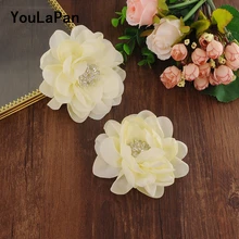 YouLaPan HP50-2 свадебная тиара свадебная прическа Аксессуары свадебные гребни органза цветок Свадебные украшения для волос свадебный гребень для волос