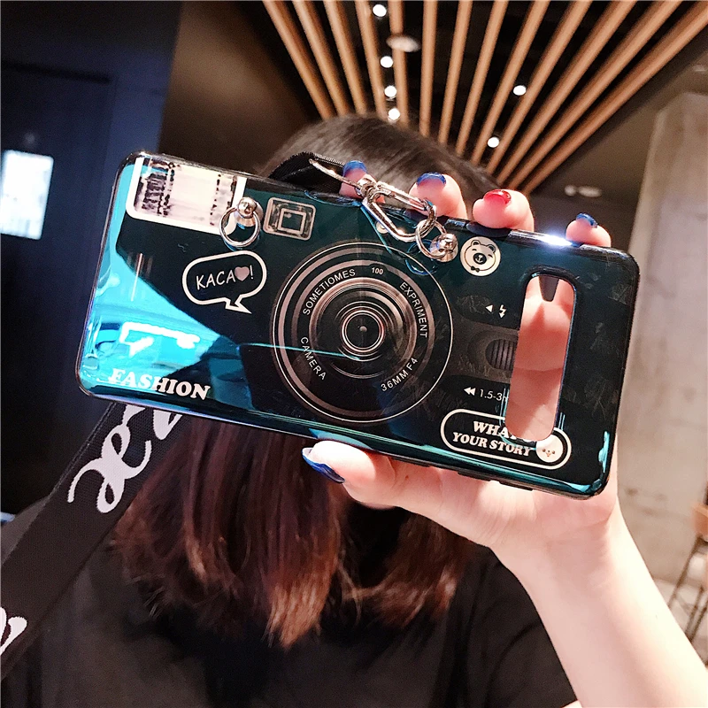 Snzvok 2019 Camera Case Stand Holder Soft Silicone Cover With Strap For Oppo K3 A1k Reno Z Realme 3 Pro X Shock Proof |