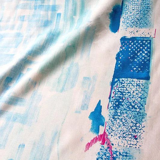 Полметра японская Нани ИРО ткань льняная ткань Saison - Цвет: Blue