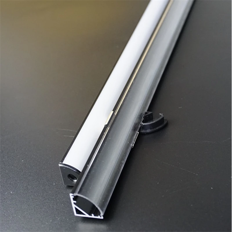 5-30 шт./лот 40 дюймов 1 м 45 градусов V образный угловой анодированный черный алюминиевый профиль, линейный светильник для 12 мм pcb
