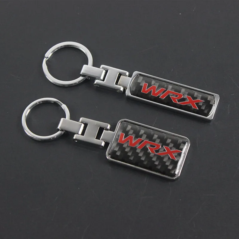 

10X Carbon fibre Metal key ring keychain For SUBARU STI WRX emblem BRZ XV LEGACY Forester Outback Rally WRC Impreza Accessories