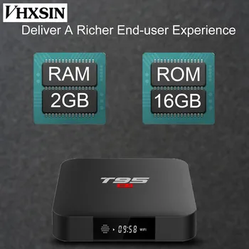 

VHXSIN 20 PCS/LOT T95 s1 Smart TV Box Amlogic S905W Quad Core 2GB 16G 1GB 8GB Android 7.1 OS