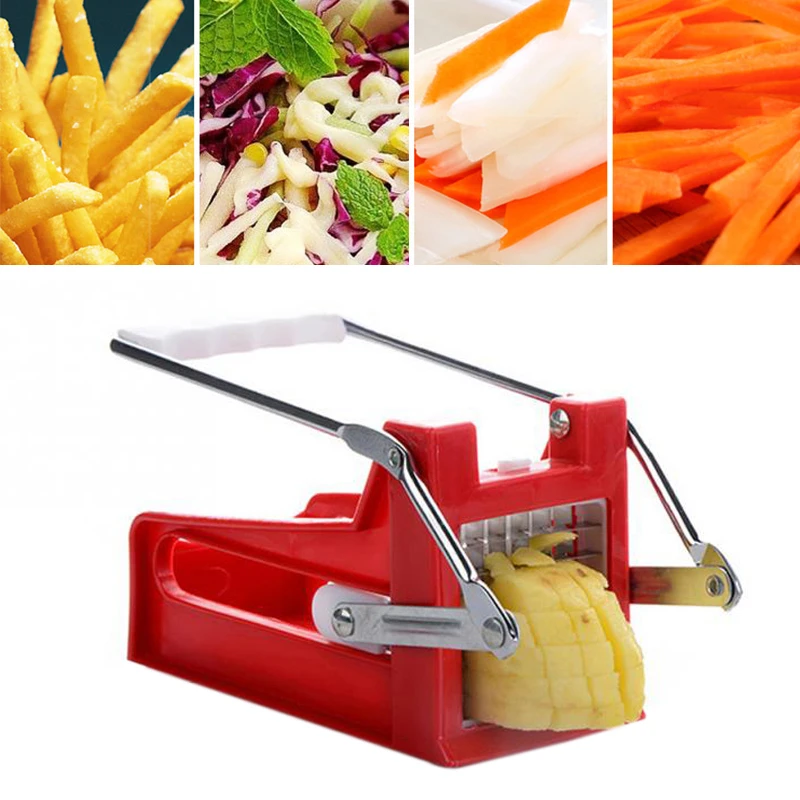 JX-LCLYL 2 Blades Stainless Potato Chipper French Fries Slicer Chip Cutter Maker Chopper