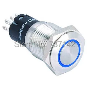 

(Hot !) 16mm Ring illuminated Latching push button switch(PM162F-11ZE/B/12V/S,CE,ROHS)