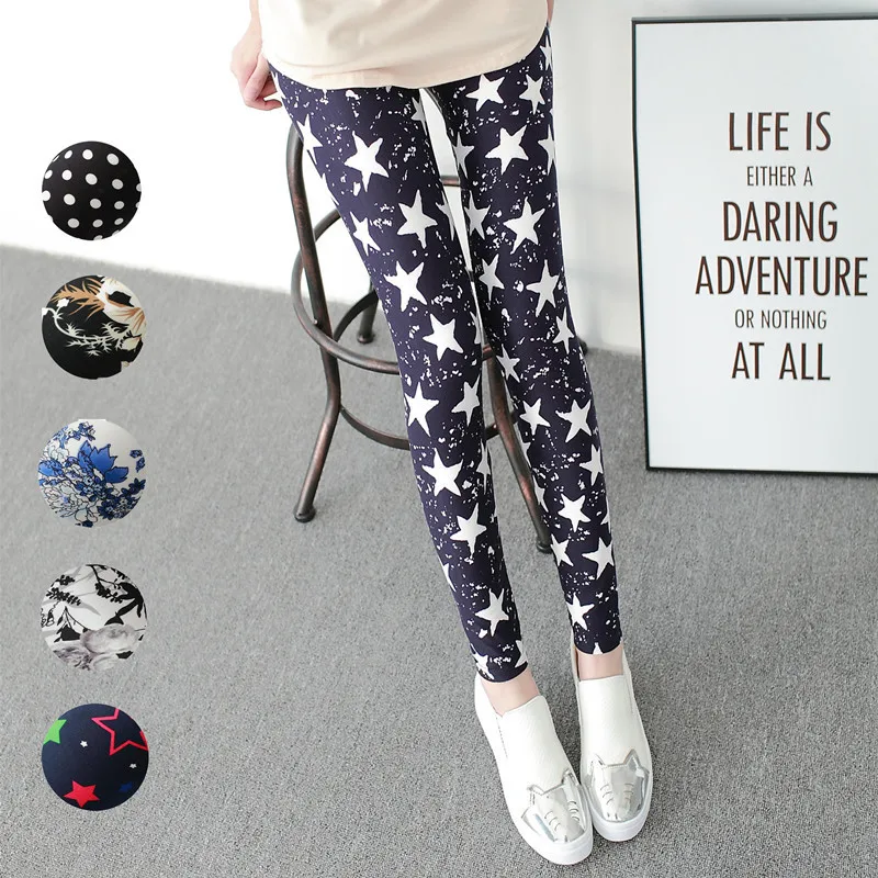 

New 2019 Print Flower Leggings Plus Size Women Fashion Casual Elasticity Ankle-Length Pant Female Legging H9042703