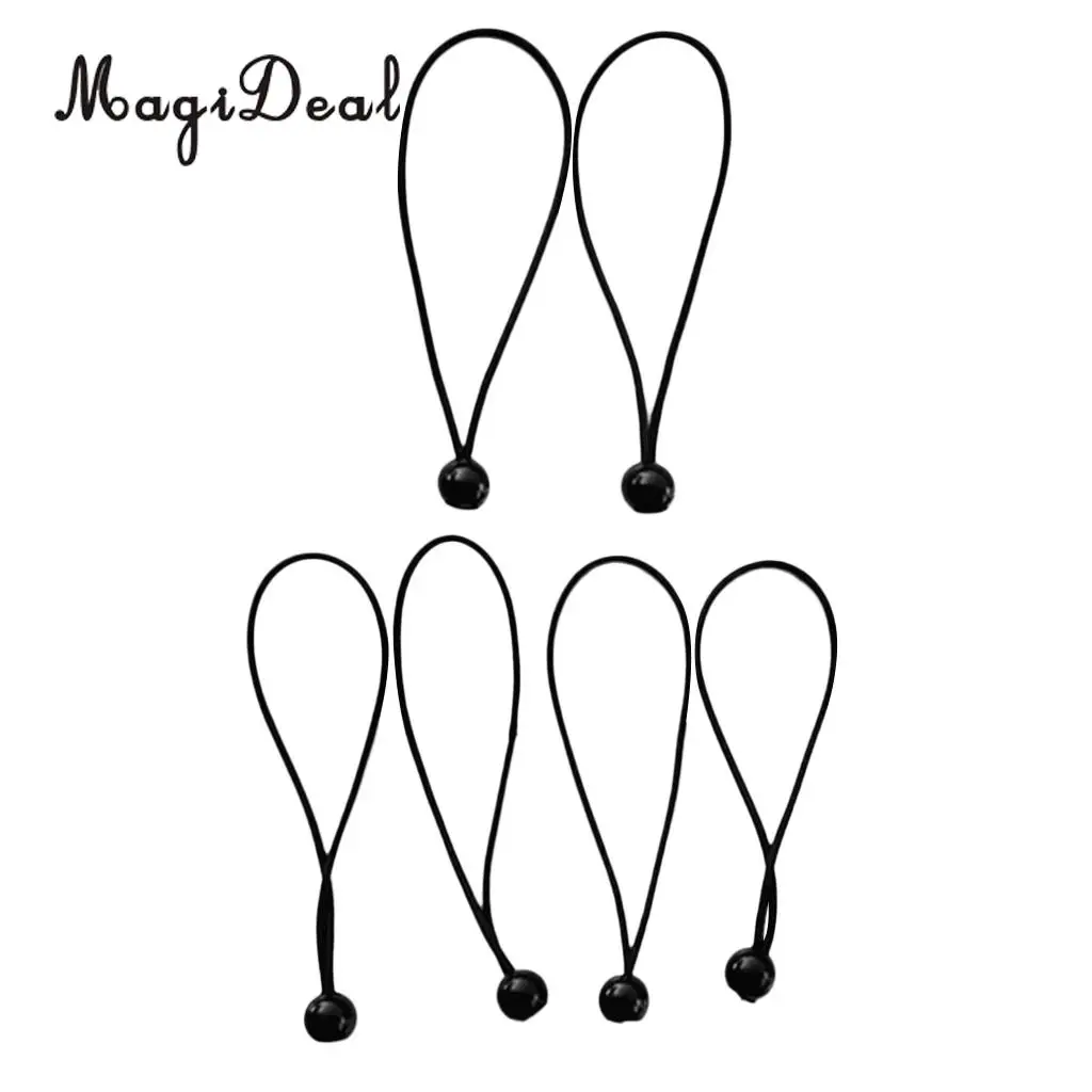 MagiDeal 6 Pieces 15cm Heavy Duty Ball Bungee Cord Tie down Cord Canopy Straps for Camping Hiking Tent Travell Accessories