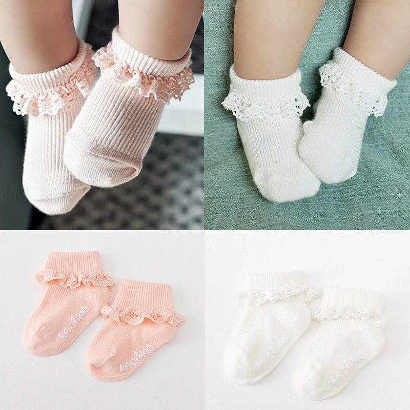 Baby Socks Sweet Princess Lace Girls Infant Toddler Cotton Ruffles Ankle Socks