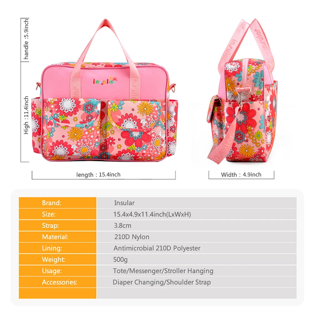 Mummy Bag Fashion Tote Nappy Baby Bag Cross-body Multifunctional Mummy Bag Maternity Shoulder Diaper Travel Bag