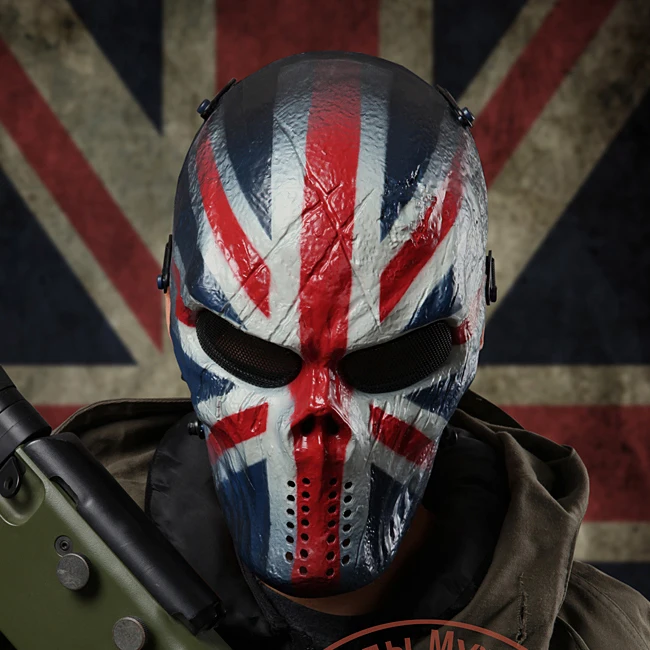 Косплей маски военных игр Открытый тактический CS полное лицо Ужасный Призрак маски страйкбол Пейнтбол железная маска
