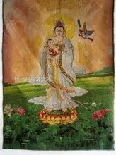 Coleção chinês Thangka bordado Crianças-Envio de Guanyin diagrama