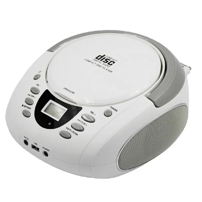  LONPOO Stereo Portable CD Player Boombox with Bluetooth FM Radio Aux Speaker LED Display CD Player  - 32730502265