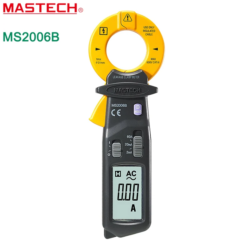 MASTECH MS2006B Digital Clamp Meters AC Current Tester AC Leakage Clamp Meter 0 001mA Resolution Free