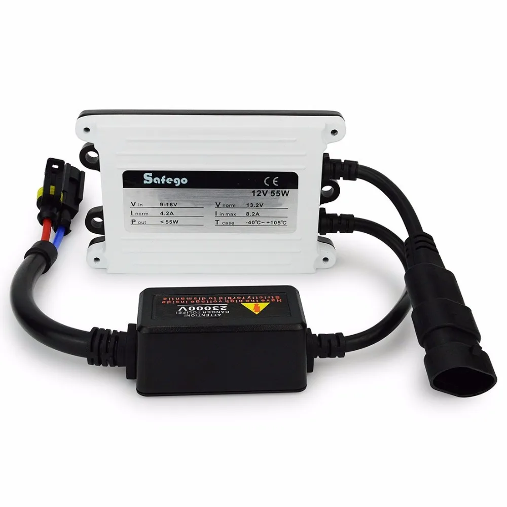 Safego AC Xenon HID Ballast 55W 12V Slim HID Xenon Ballast Blocks Ignition Replacement for Xenon Hid Kit H4 H7 H11 HB4 HB3 Safego AC Xenon HID Ballast 55W 12V Slim HID Xenon Ballast Blocks Ignition Replacement for Xenon Hid Kit H4 H7 H11 HB4 HB3