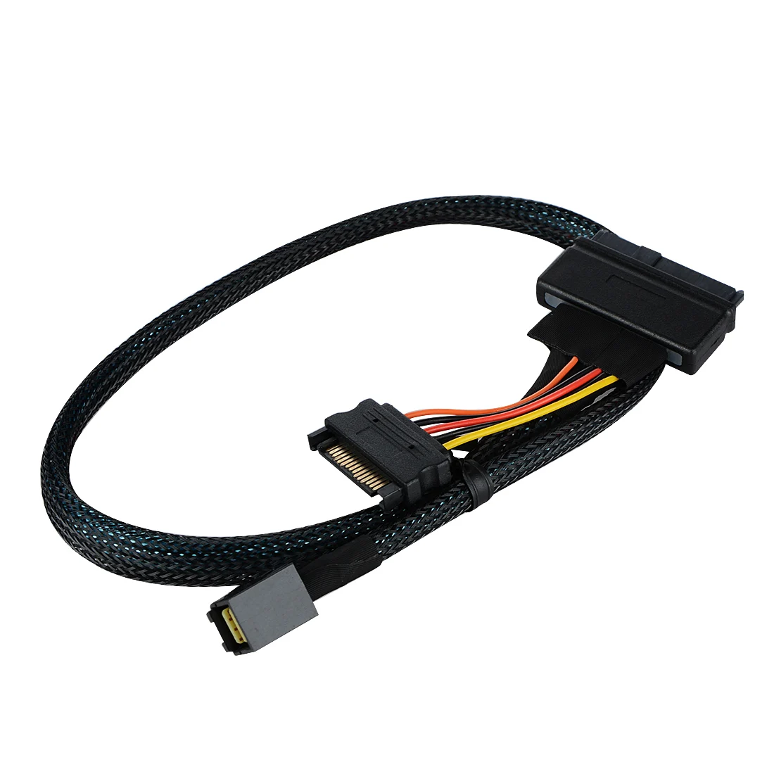 

Mini-SAS HD (SFF-8643) To U.2 (SFF-8639) Cable For 2.5" NVMe SSD
