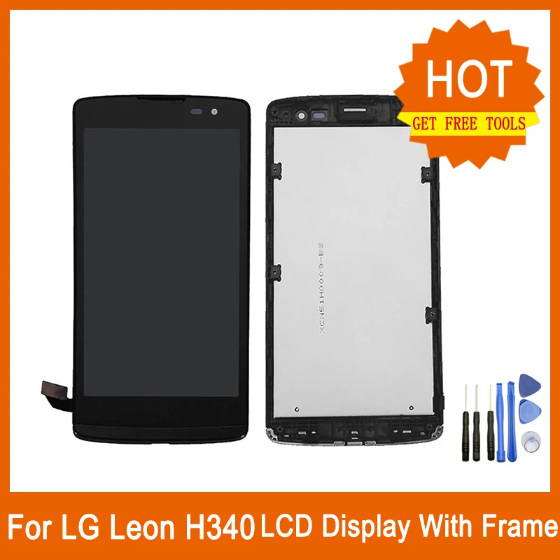 

For LG Leon LTE 4G LCD Screen Display H340N H320 H324 LCD Touch Screen Digitizer Assembly Replacement + Free Tools