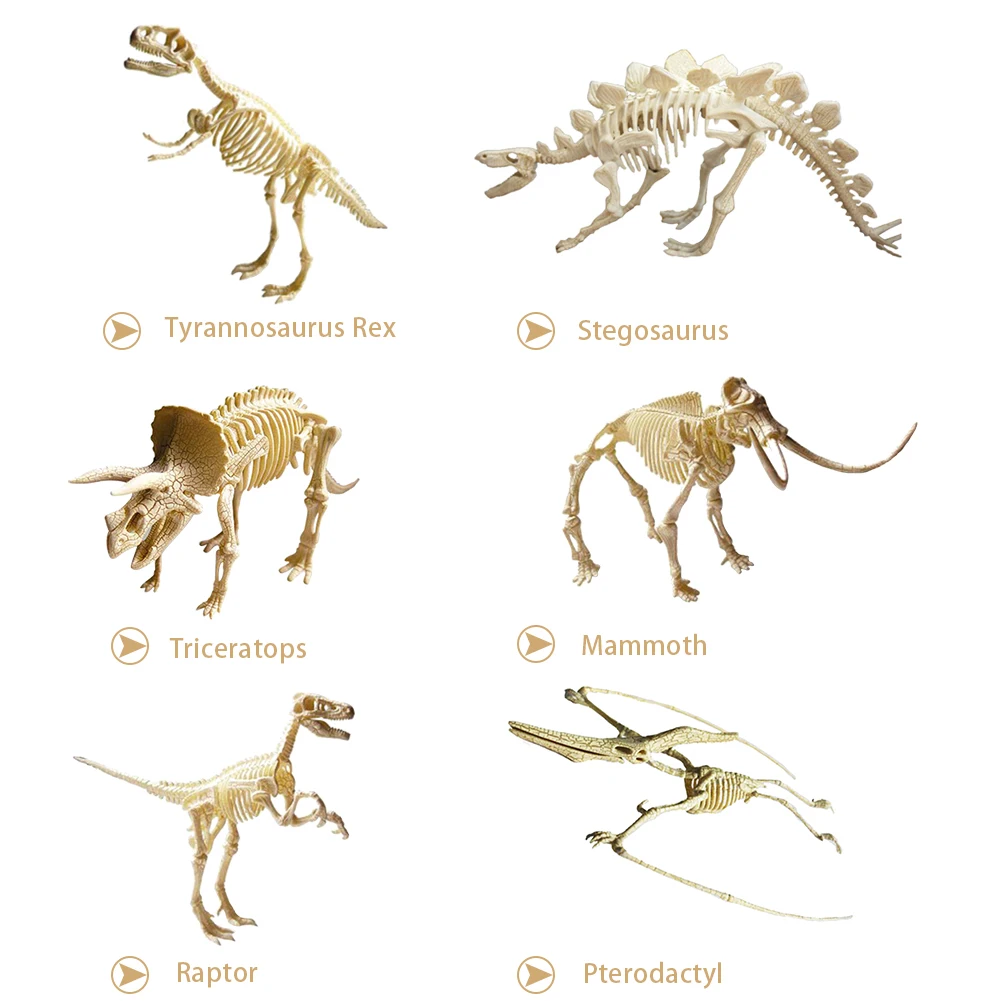 Имитационная модель динозавра для раскопок, может собрать каркасная модель динозавра, детские развивающие игрушки