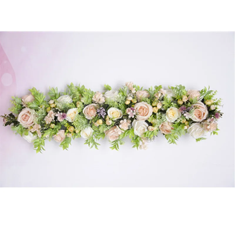 На заказ 100 см свадебный цветок украшение стены поставки шелковые пионы роза искусственный ряд цветов Декор Свадьба железная Арка фон - Цвет: C-1
