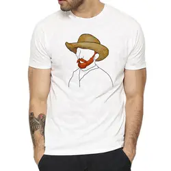 Летняя серия художников Ван Гог Забавный художник подарок Мужская футболка Harajuku уличные футболки винтажная Эстетическая одежда