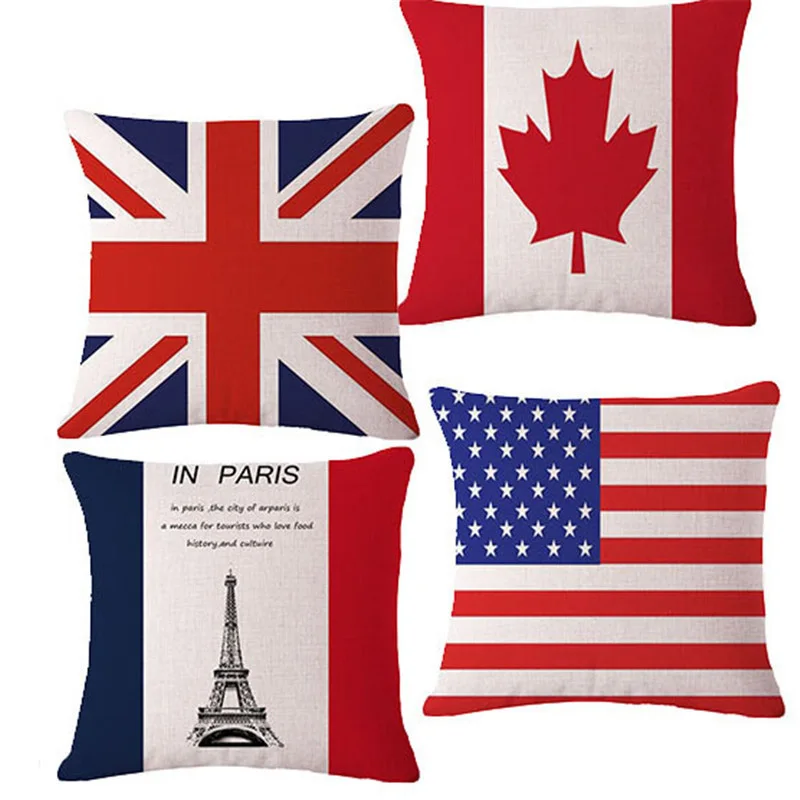 Super Quality Union Jack Home Sofa Seat back Cushion With No Core 17