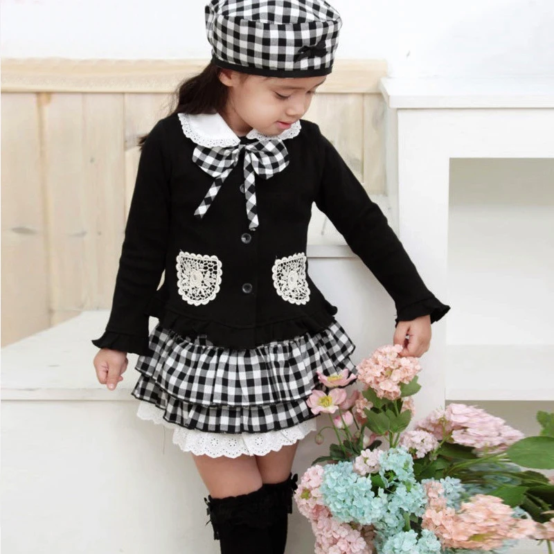 Girls School Uniform for Girls Baby Girl Winter Clothing 2017 Autumn