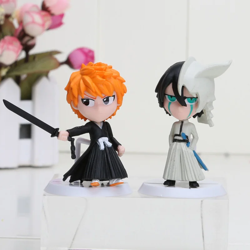 6pcs/set Bleach Ichigo Ulquiorra cifer Renji Ichimaru Gin Toushirou PVC Action Figures Toys
