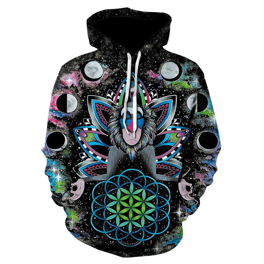 

Men&Women Hoodies Couples Casual Style 3D monkey star Print Personality Autumn Winter Sweatshirts Hoody Tracksuits Tops