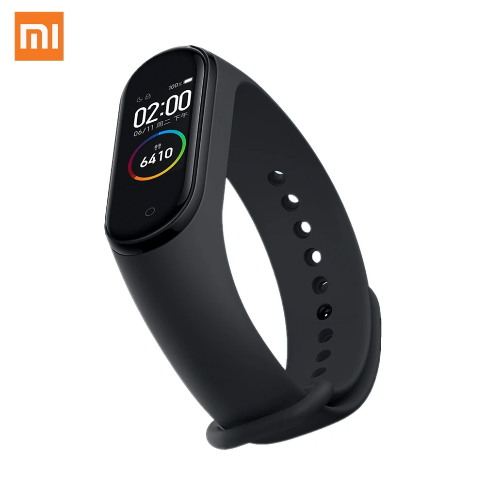 Смарт браслет XIAOMI Mi Band 4 цветной экран AMOLED 2.5D 0 95 дюйма 5ATM водонепроницаемый Bluetooth 5
