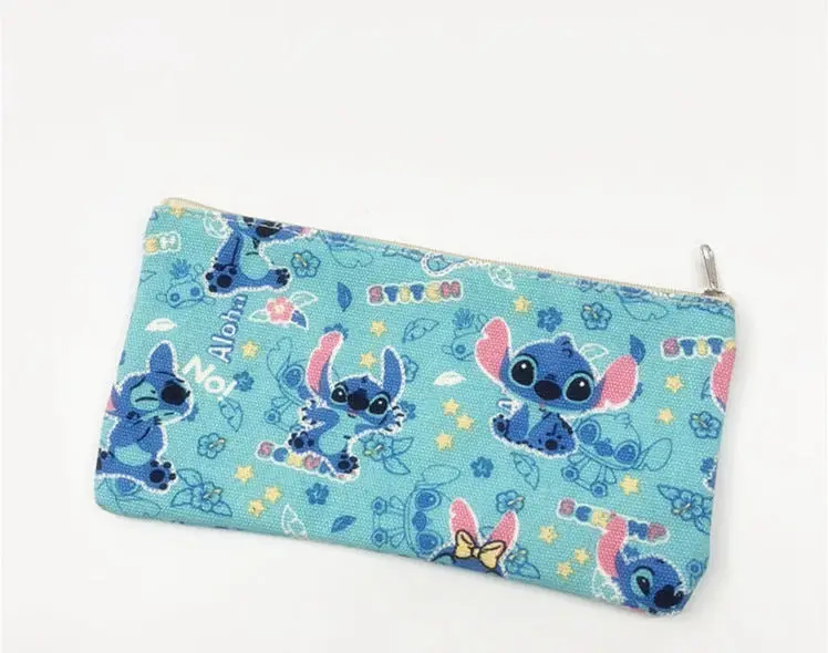 Disney new cute cartoon mickey mouse pattern purse casual student girl canvas sundries storage bag women cosmetic bag