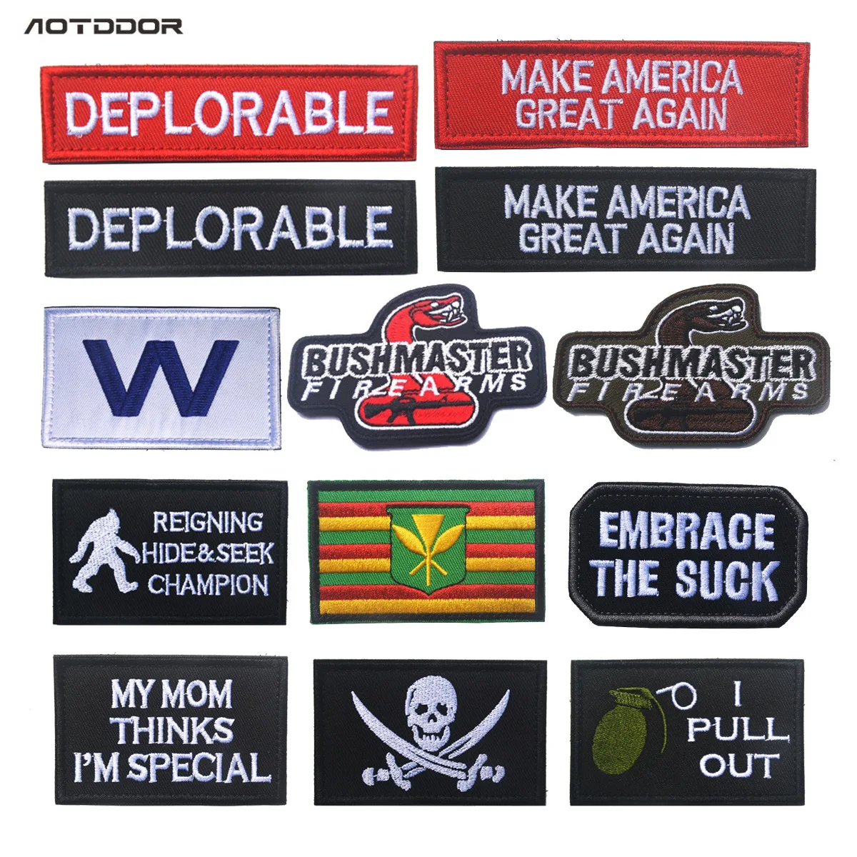 Popular Tactical Morale Patch Emblem Hook Loop Army Embroidery Badge Morale Embroidered Patch 