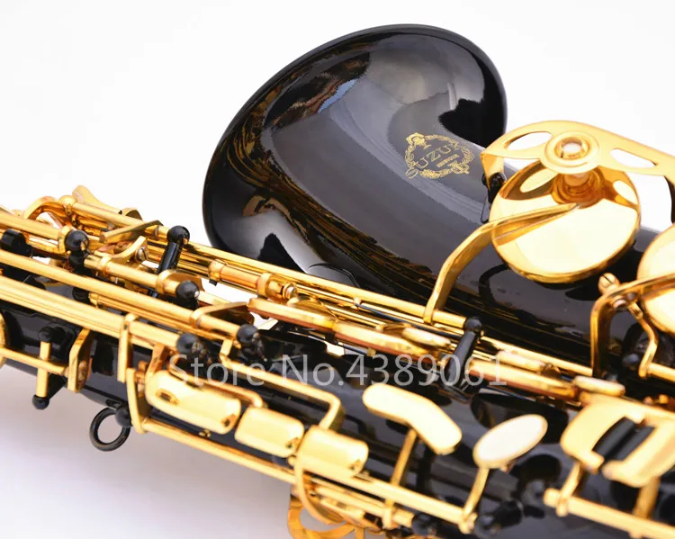 Сузуки высокого качества саксофон-альт EB Мелодия латунные Музыкальные инструменты e-плоский черный никель Золотой Саксофон