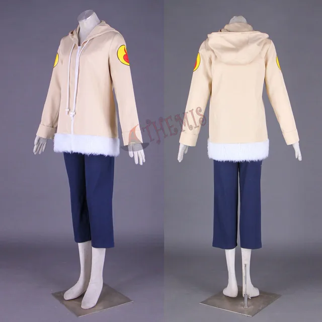 Athemis Anime NARUTO Ninja Hyuga Hinata Cosplay Costumes manteau doux