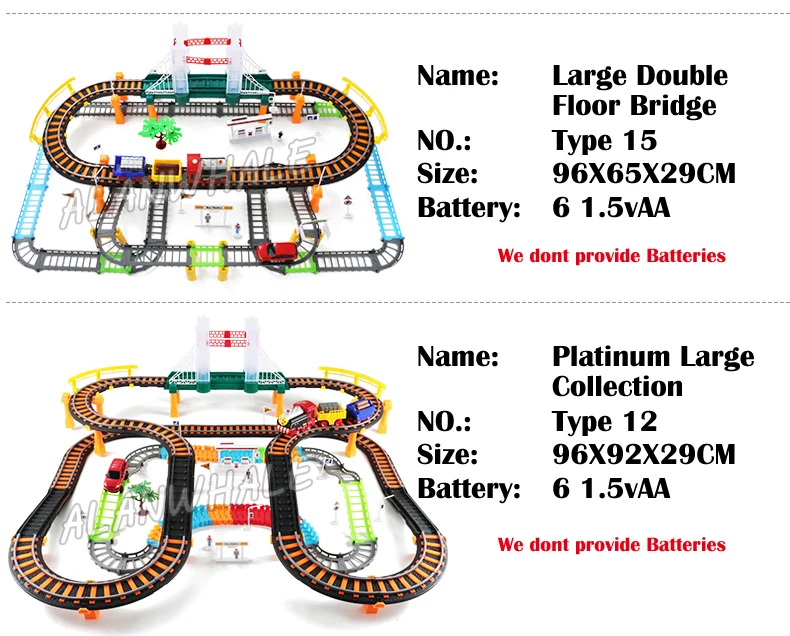 148 шт 3D двухслойный рельсовый поезд набор двигателей трек Ролик Электрический музыкальный Железнодорожный звук свет автомобиль игрушки