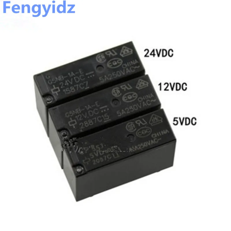 

5PCS 5V 12V 24V Relays G5NB-1A-E- 5VDC 12VDC 24VDC 5A 250VAC 4PIN