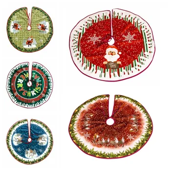 

Printed Christmas Tree Skirt Xmas Holiday Decorations Merry Christmas Supplies 90cm