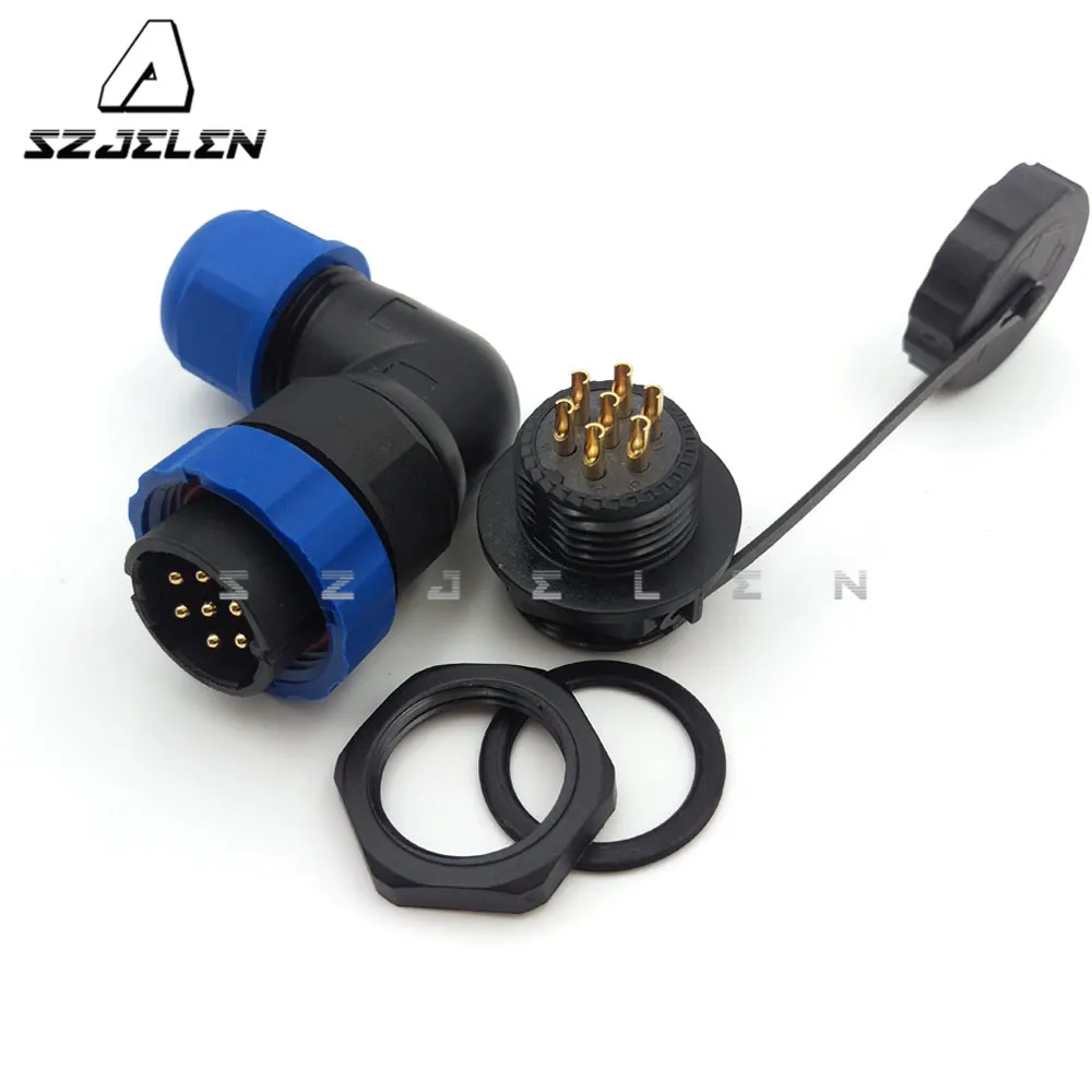 SD20TP-ZM ,  7pin Waterproof Connector,IP67, 20mm Panel Mount Connectors, LED 7pin Power Cable Wire Connector