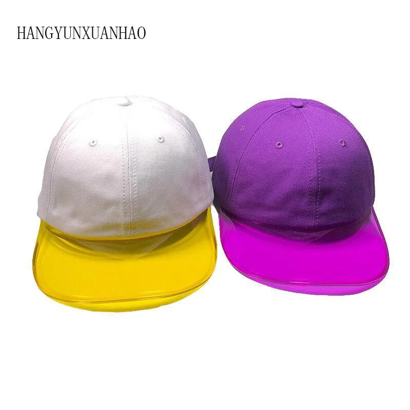 

New Summer Transparent Baseball Cap Women Plastic Visor Hat High Quality Sunshade Cap Snapback Adjustable Outdoor Sports Caps