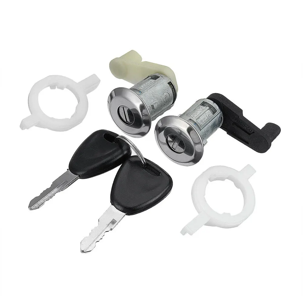

CAR DOOR Lock Key for Renault Left+Right Car Door Lock Barrel Cylinder with 2 Key for Renault Megane Scenic Clio Master OE