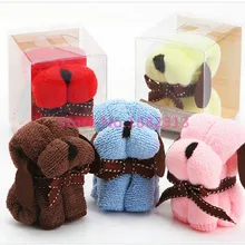 Новинка, разные цвета, 20*20 см, креативные подарки, мультяшная форма, маленькие квадраты, полотенца в коробке, полотенце для собак, маленькая собака, полотенце